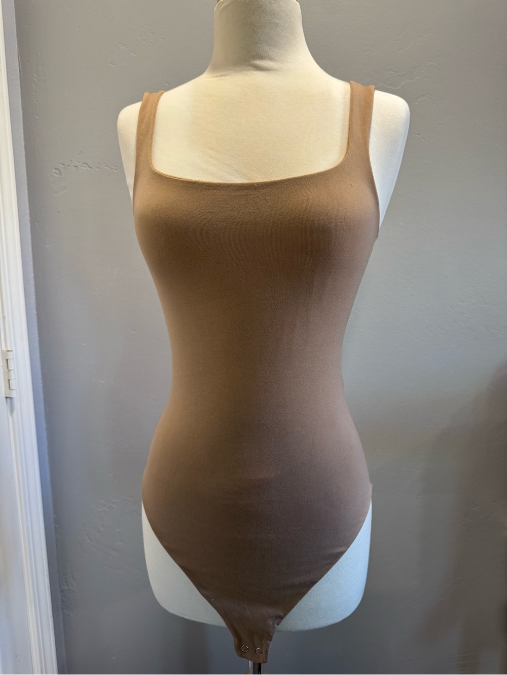 Altar'd State Intimates Tan Square Neck Bodysuit XS/S